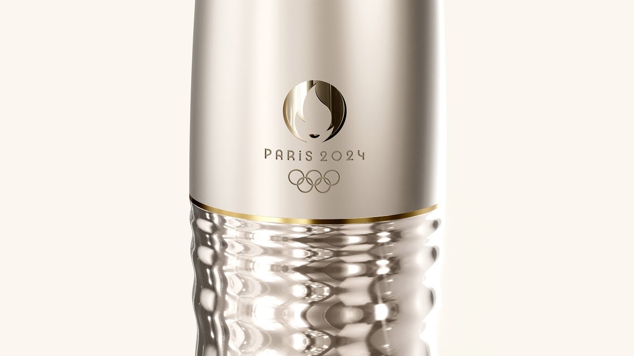 Symmetrical Paris 2024 Olympic and Paralympic torch unveiled - YouTube