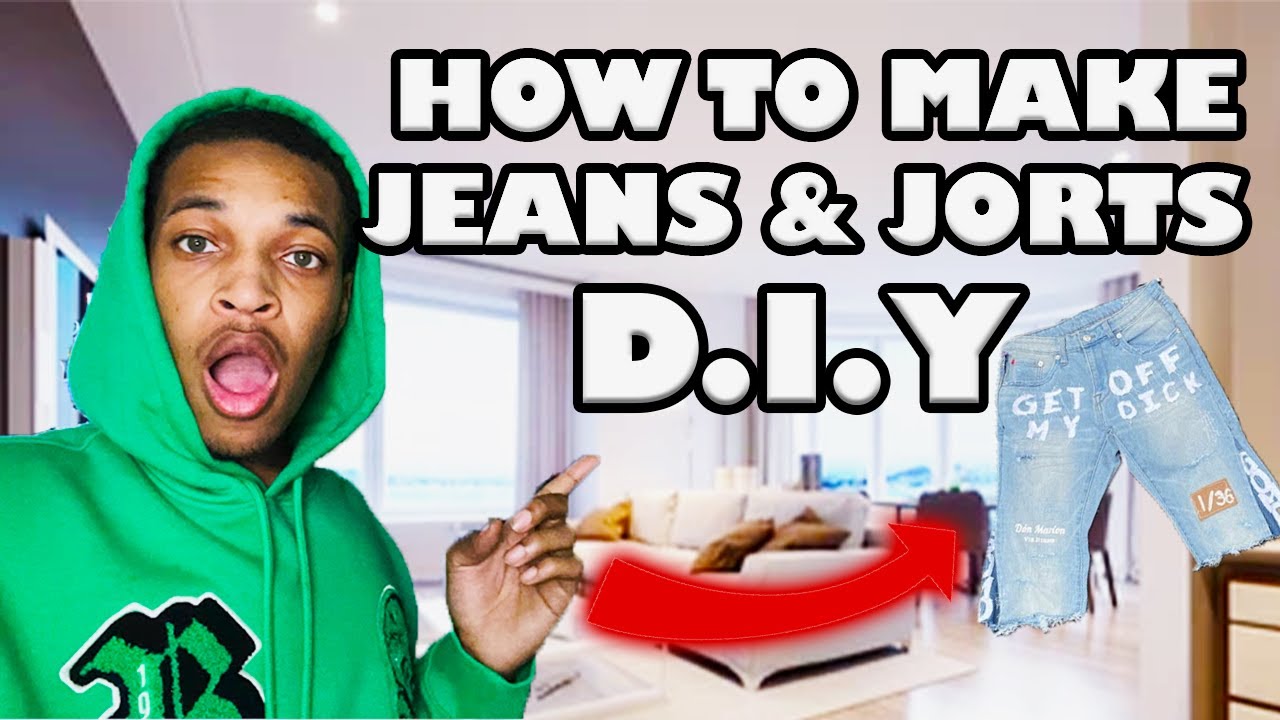 How to make jean shorts 🤯 JORTS TUTORIAL - YouTube