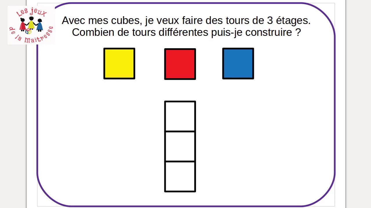 le jeu des tours grande section