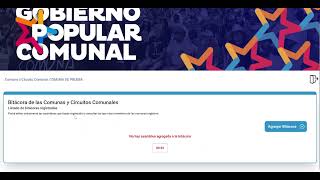 Pagina Web y Acceso a la Plataforma del Sistema de Gobierno Popular y Comunal Pa