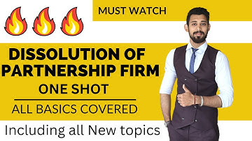 Dissolution | One shot | All Basics covered | Class 12 | Partnership