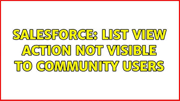 Salesforce: List View Action not visible to Community Users