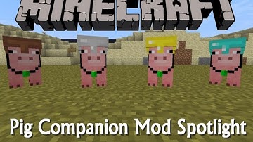 Minecraft 1.6.2 Pig Companion Mod Spotlight [WORKING]