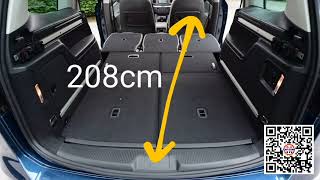 VW Sharan 2010-2022 wymiary bagażnika w centymetrach