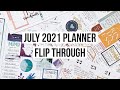 July 2021 Planner Flip Through! | Flipping Through all my Happy Planners - Work, Journal, Catch-all