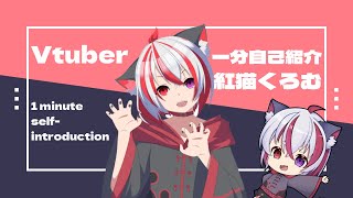 「#shorts Vtuber１分自己紹介【Vtuber 1 minute Self-introduction】【紅猫くろむ】」のサムネイル