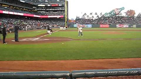 Debbie Mathews - SF Giants First Pitch