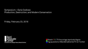 Symposium—Early Codices (Welcome)