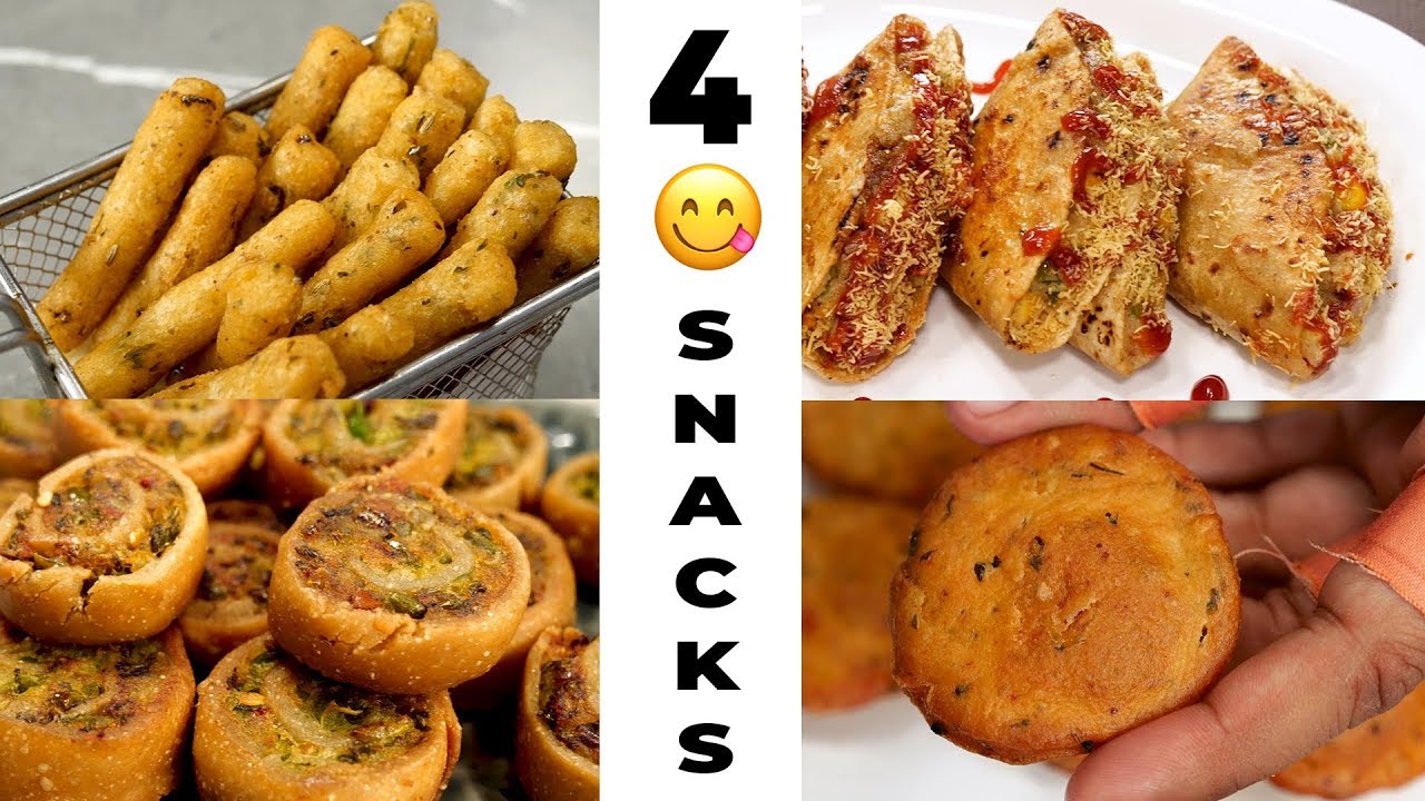 4 SNACKS Recipes for Indian Lockdown - CookingShooking - YouTube