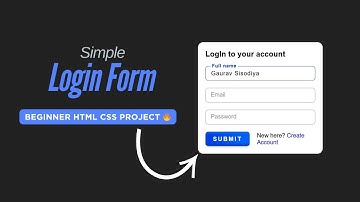 Simple Login Form Using HTML & CSS | Beginner-Friendly Web Design Tutorial