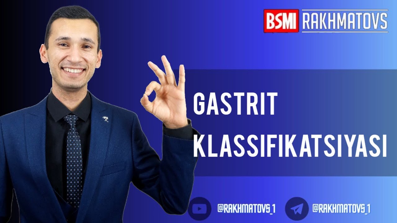 GASTRIT KLASSIFIKATSIYASI #rakhmatovs #gastrit #terapia