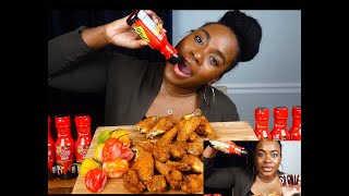 4X Spicy Chicken Wing Challenge |I Drank 2 Shots of the Samyang Nuclear Fire Sauce| @Bloveslife