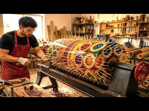 Transforming Rough Bamboo Tubes and Epoxy Resin into Stunning Masterpieces!