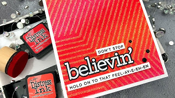 Stenciling with Distress Inks and Glimmer Paste and STAMPtember Party!