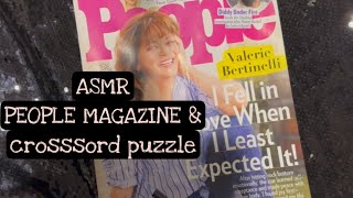 ASMR People Magazine flip thru and Crossword Puzzle whisper page turning