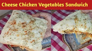 Cheese Chicken Sandwich | Sandwich Recipe With or Without Cheese | Easy Sandwich