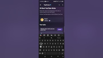 20 Best YouTube Niche In 2024 Without Your Face | TapSwap Video Code | 09 August 2024