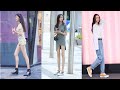 Tik Tok China #35 pretty girls mejores fashion walking style street dress outfit.  抖音時尚網紅街拍合輯。