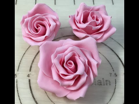Роза из мастики (Самый быстрый способ сделать розу)( Easy and fast fondant rose!)