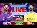 🔴Live: CSK vs KKR, 22nd Match IPL 2026 | Live Cricket Match | Chennai vs Kolkata Live Score | IPL