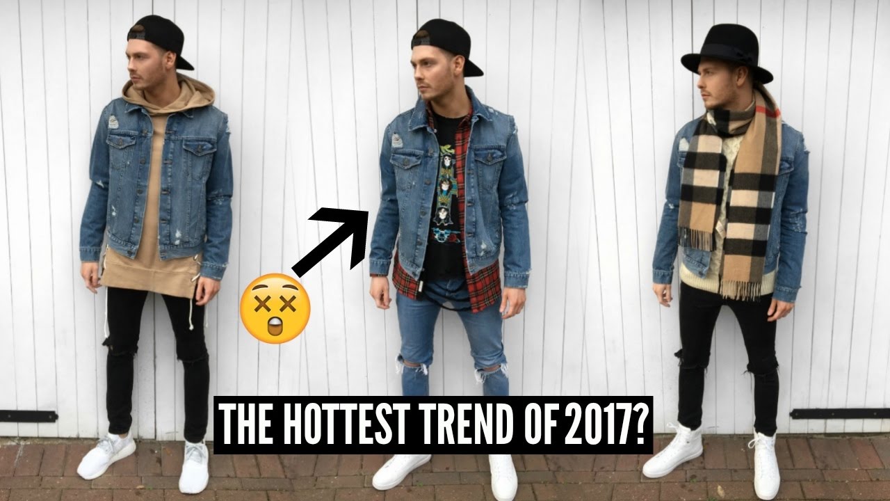 How To Style A Denim Jacket | Mens Fashion 2020 Street Style - Winter ...