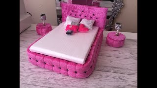 DIY Miniature Pink  Bed