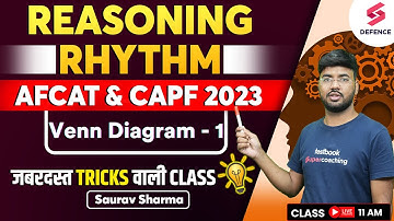 REASONING RHYTHM for AFCAT & CAPF 2023 | Venn Diagram | Part 2 | Reasoning by Saurav Sharma