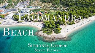 Sithonia 4k Flyover | Lagomandra Beach Pine Forest & Turquoise Waters