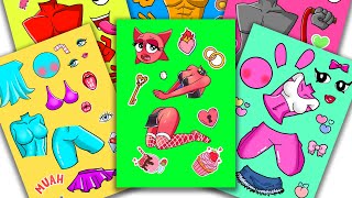 Incredibox Sprunki Sinner Edition DAZZLING GIRLS SUS MOOD | Sticker Book DIY #incrediboxsprunki