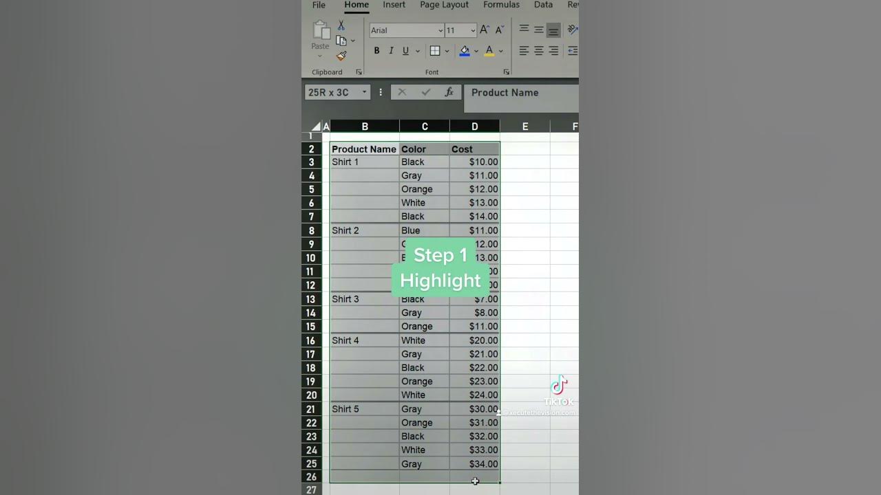 Excel tip for copying and filling cells down youtube