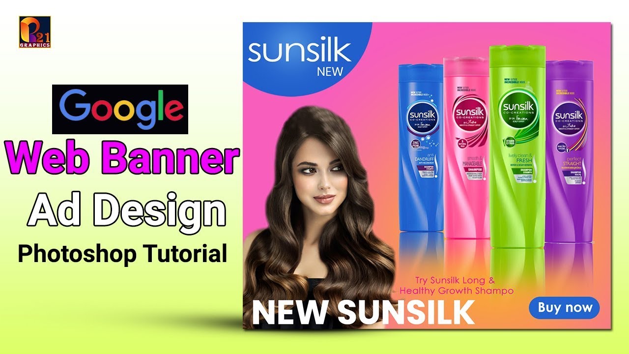 Google Web Banner Ad Design Adobe Photoshop Tutorial Graphics