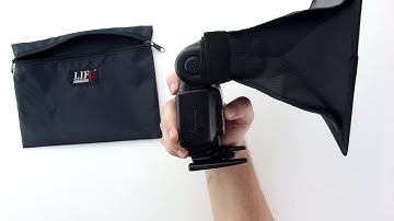 Unboxing Mini Softbox Diffusor Bouncer Life of Photo MF-1622 16x22cm für Aufsteckblitz