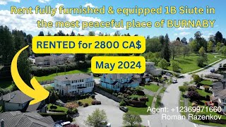 Fully furnished and well equipped huge 1BD Suite at the most peaceful part of Burnaby, BC V5E 4G5