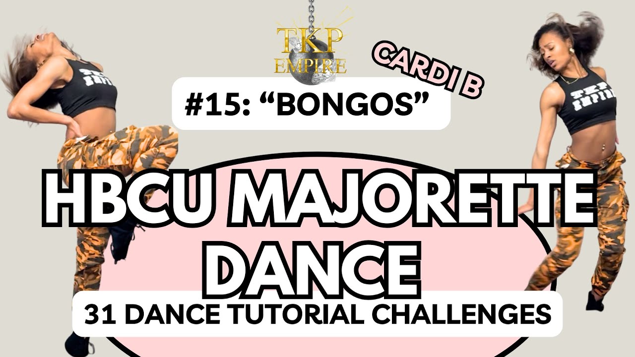 EASY MAJORETTE DANCE TUTORIAL FOR BEGINNERS- “Bongos” Cardi B Live
