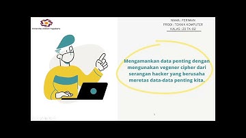 CARA PERHITUNGAN ENKRIPSI DAN DEKRIPSI MENGGUNAKAN METODE VIGENERE CIPHER - TEKNIK KOMPUTER