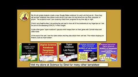 Digital Science Notebook Templates