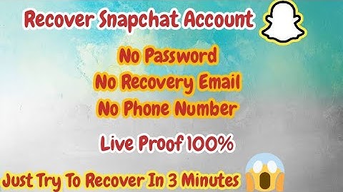 Reset Snapchat Password Without Old Email Password and Number | Snapchat Account Recovery 2022