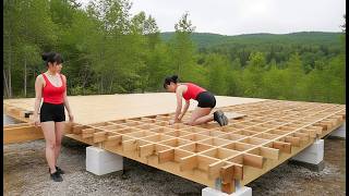 Download Lagu Solo Girl Builds a Complete Off-Grid Forest Cabin Ahead of a Powerful Storm MP3