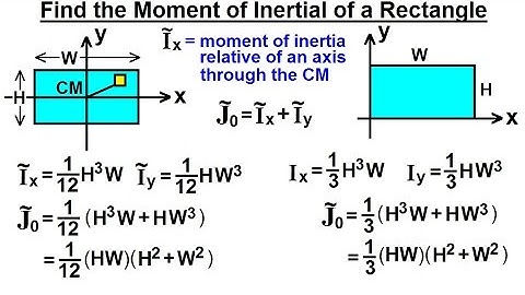 Mechanical Engineering: Ch 12: Moment of Inertia (26 of 97) Moment of Inertia=? Rectangle