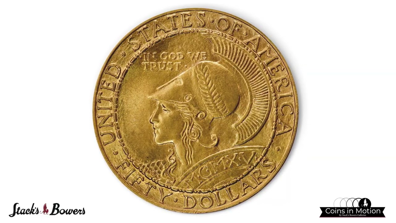 1915-S Panama-Pacific Exposition $50. Round. MS-64 (PCGS). - YouTube