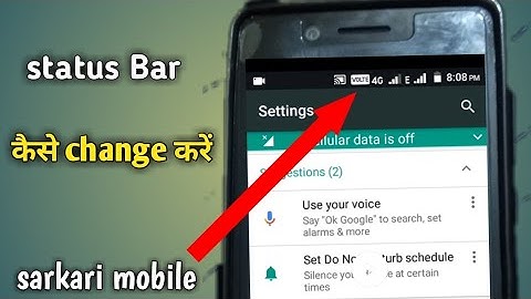 status bar kaise change kre। How to change status bar on Micromax Q402+। Sky status bar