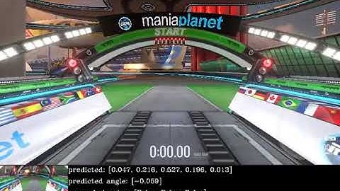 AI drives on Trackmania Stadium (A04 track)