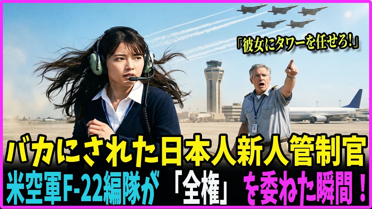 【海外の反応】米国の空港管制塔で見下されていた新人日本人女性管制官――旅客機180人を救った瞬間、米空軍が「彼女に全権を渡せ」と命じた
