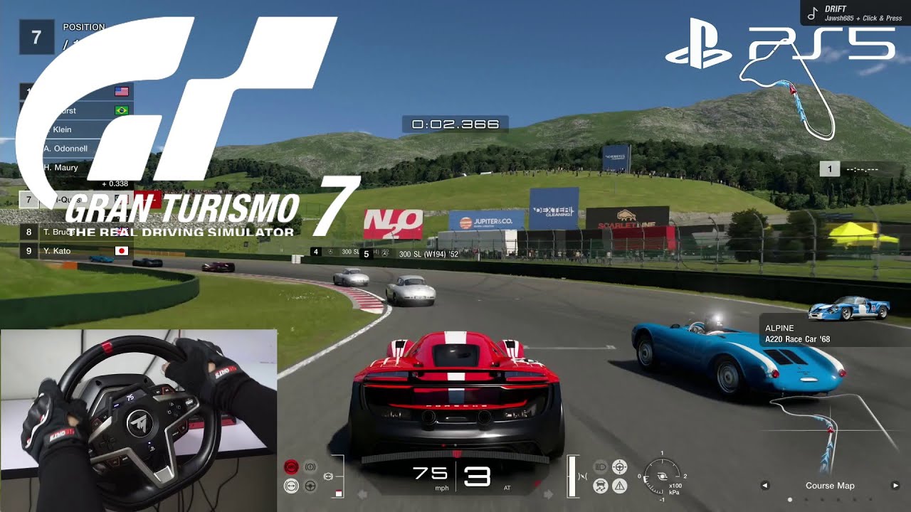 Let's play Gran Turismo 7 (GT7) with Thrustmaster T248 Steering Wheel (PS5) (with replay)
