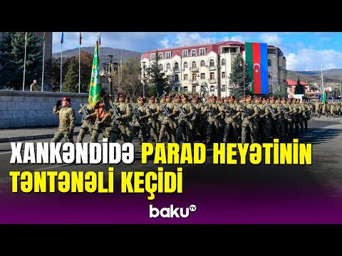 Xankəndidə keçirilən hərbi paraddan görüntülər