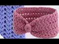 Diadema rosa a Crochet tejida en punto encaje tunecino estrellitas para bufanda Lila