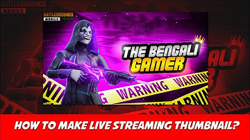 How to make live streaming thumbnail? in just 5 mins | android editing | PSCC