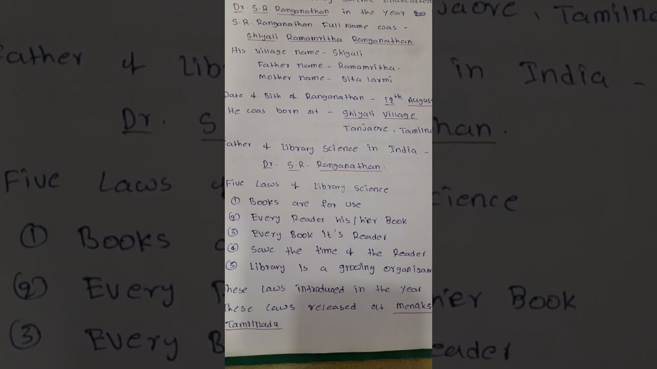 library and information science/five laws of library science