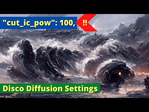 2 Minutes Disco Diffusion Tutorial about Cut_ic_pow (The Hysterical Setting).
