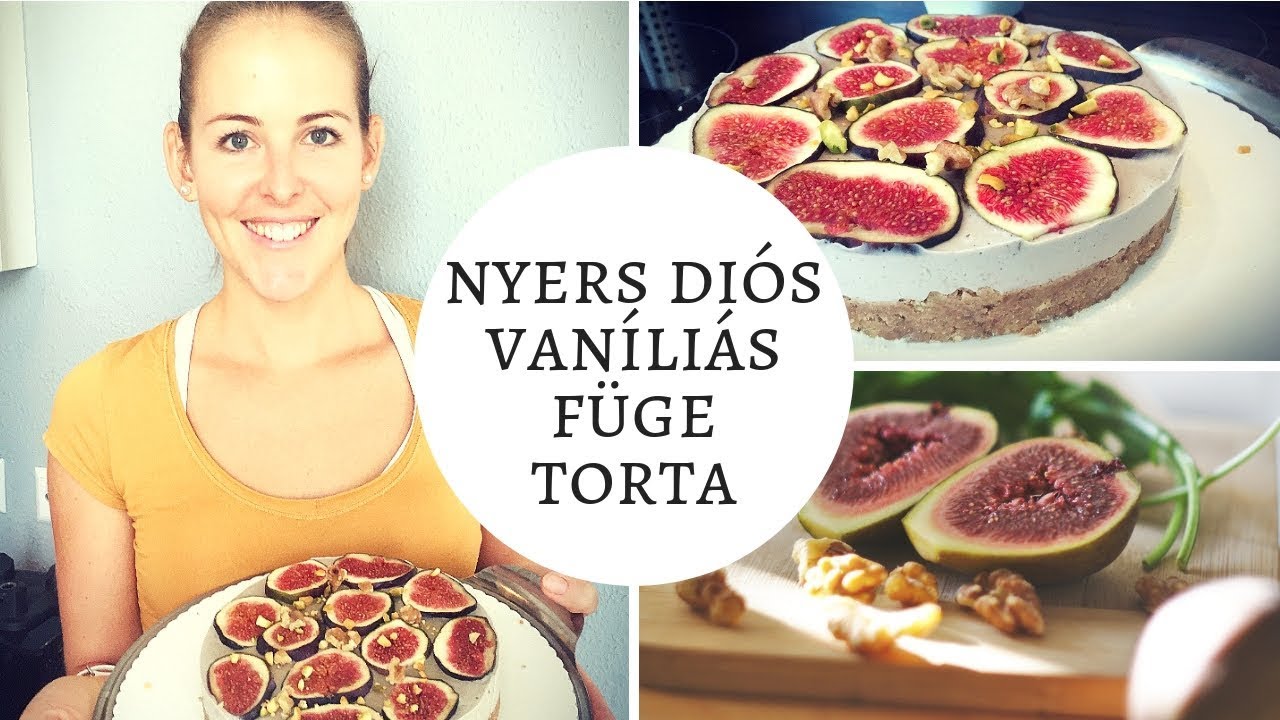 Nyers vegán diós-vaníliás füge torta recept